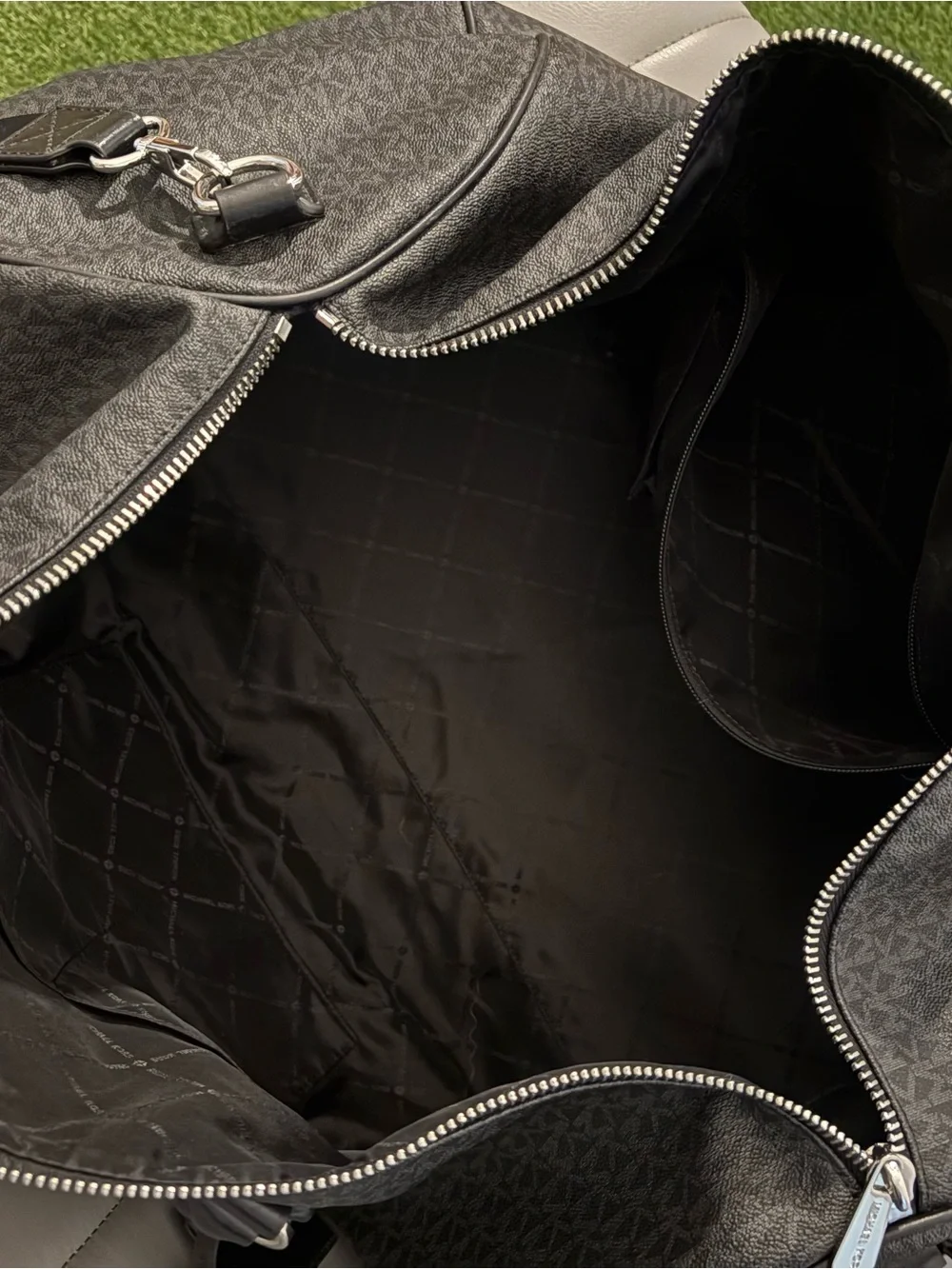 Michael Kors Black/Grey Logo Duffel Bag